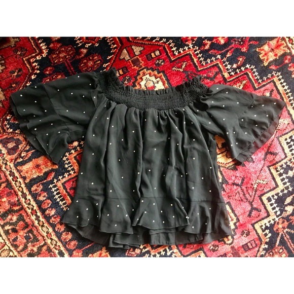 Lulus Tops - Lulu’s off the shoulder studded top